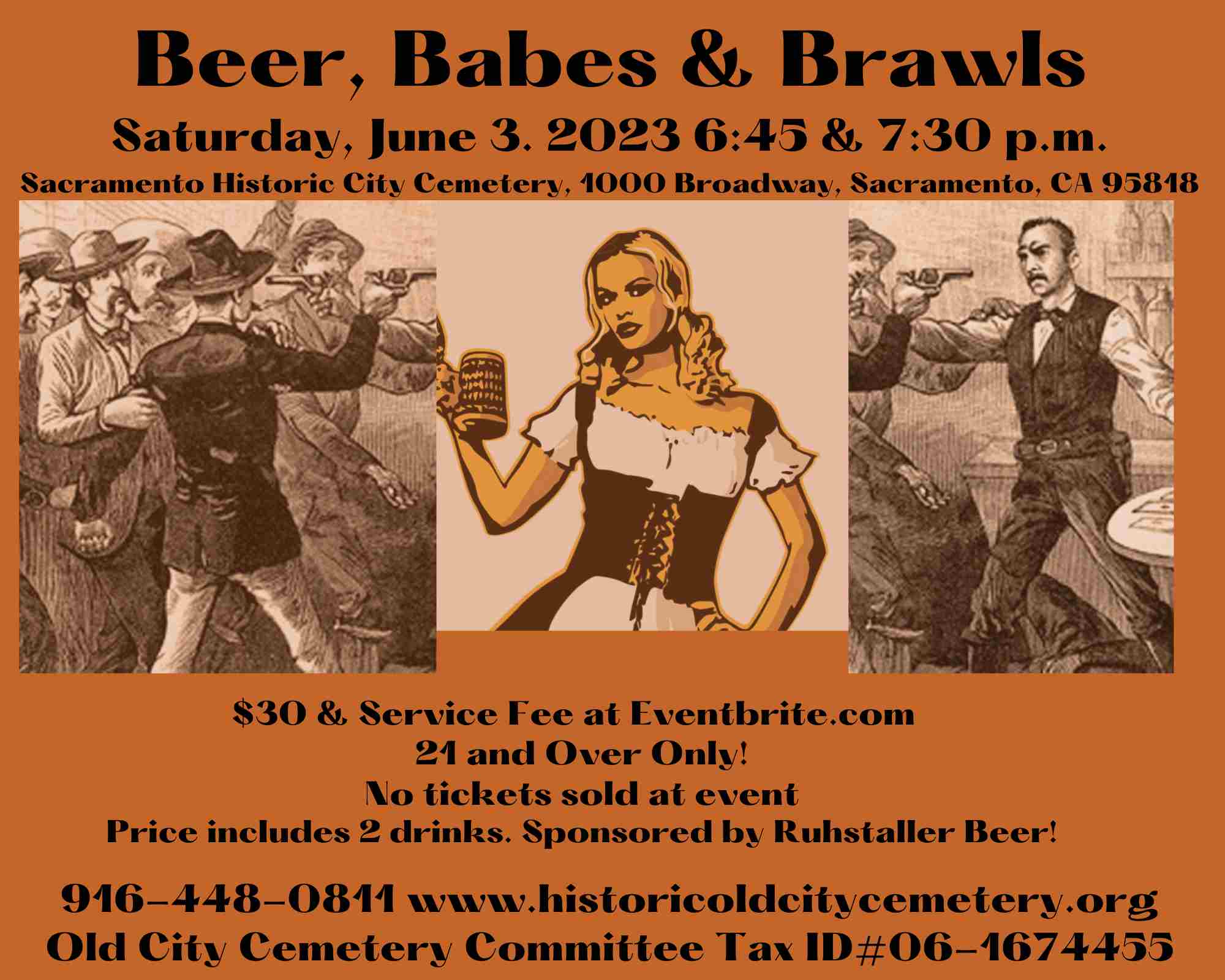 Beer Babes & Brawl Event at The Historic City Cemetery June 3, 2023. click on the link to get tickets